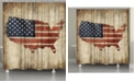 Laural Home Wooden Flag Shower Curtain